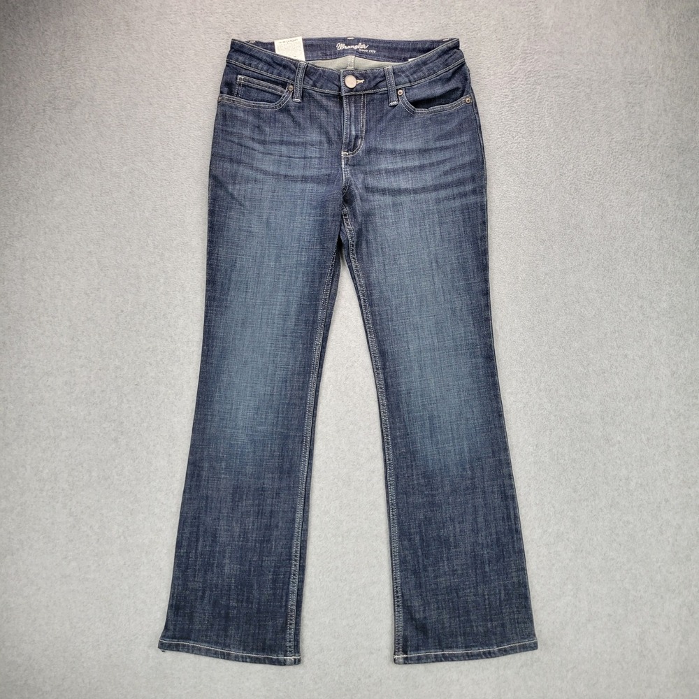 Wrangler Bootcut Jeans Womens 5x30 Blue Medium Wash Stretch Mid Rise 1009MWZDO‎